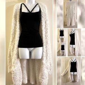 Unique Textured Oversized Teddy Cardigan